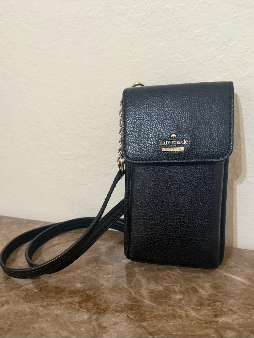 Kate Spade Black Crossbody Phone and Card Holder